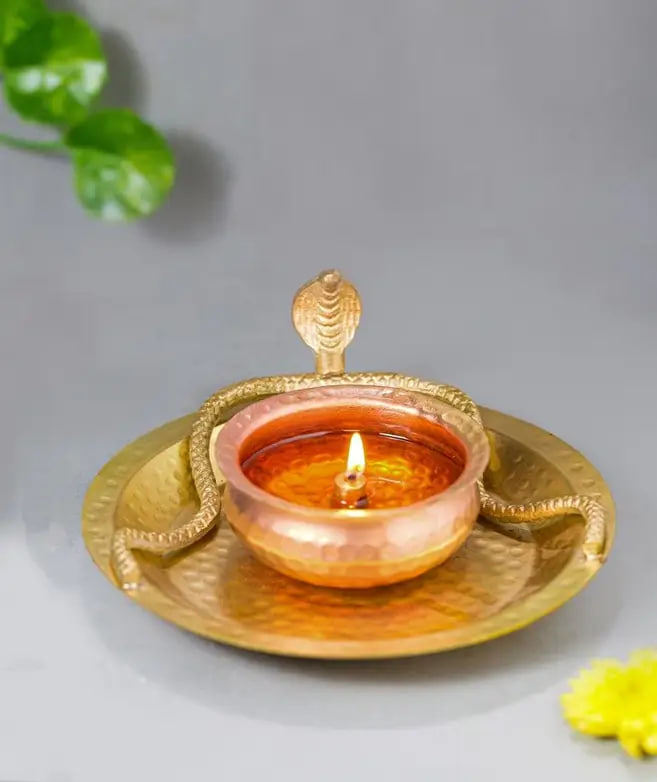 Hammered Snake Lamp, Isha Life — миниатюра 2