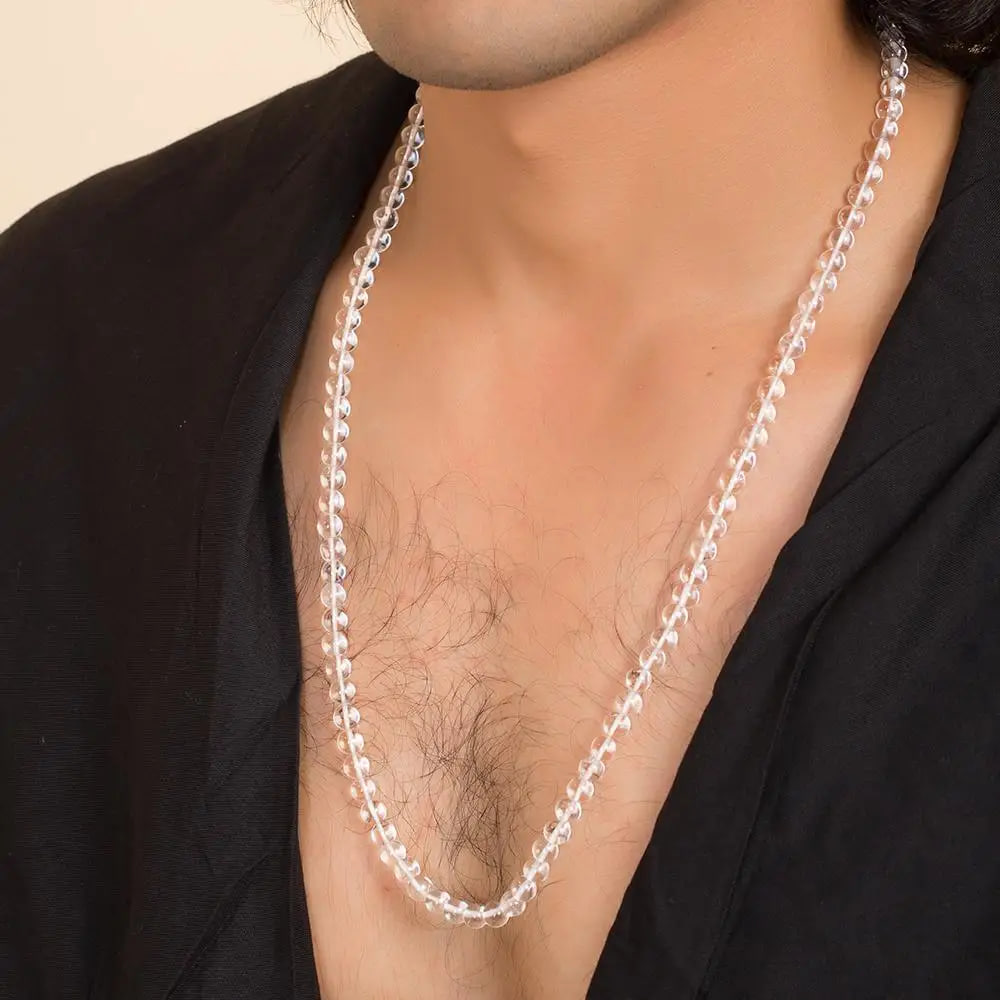 Четки из кварца, 6,1–6,5 мм, Иша Лайф; Sphatik Mala (Quartz Stones(6.1- 6.5mm)), Isha Life — миниатюра 2