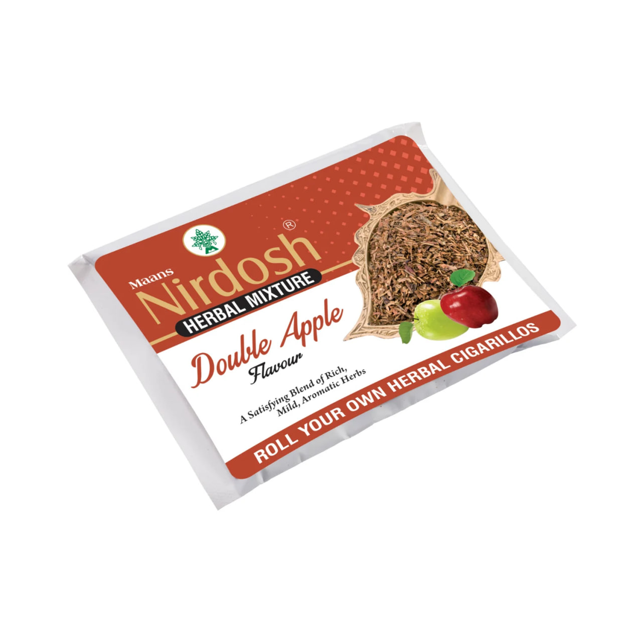 Травяная смесь, двойное яблоко, 50 г, Нирдош; Double Apple – Herbal Raw Mixtures, 50 g — купить в интернет-магазине