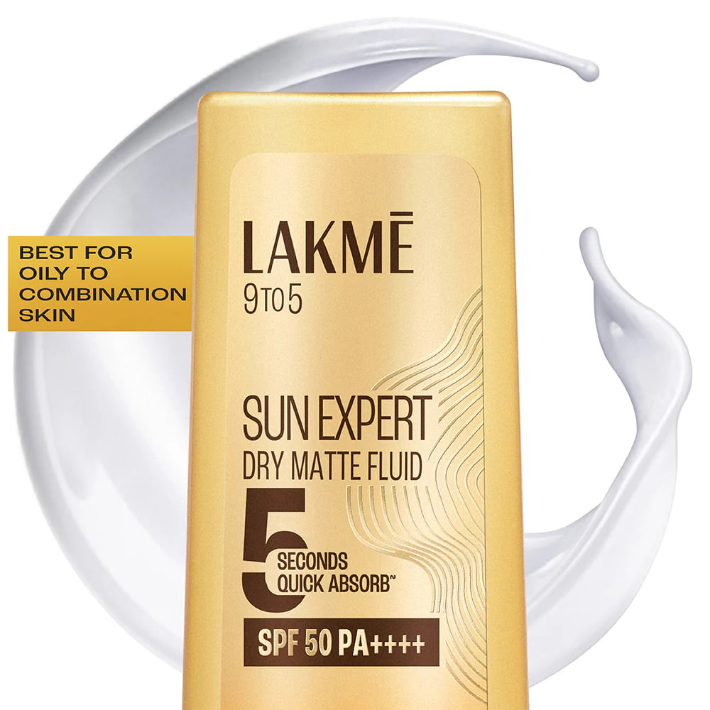 Солнцезащитный флюид с ниацинамидом и церамидами Лакме Сан Эксперт SPF 50, 50 мл, Лакме; Lakme Sun Expert Dry Matte Fluid SPF 50 PA+++ Sunscreen with 1% Niacinamide & Ceramide 50 ml — миниатюра 2