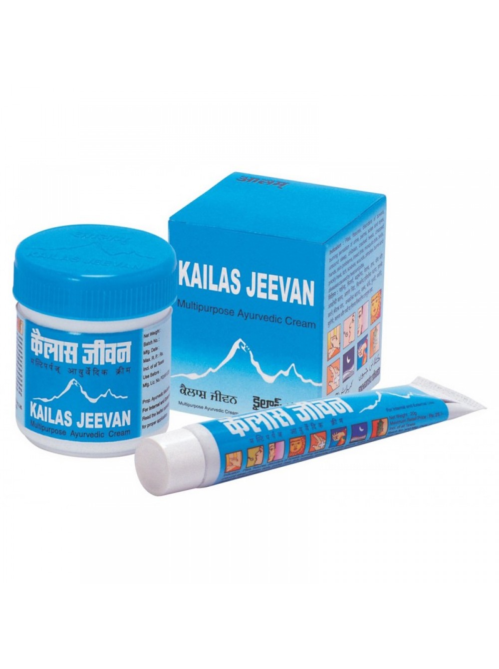 Крем "Кайлаш Дживан", 60 г, производитель "Аюрведа Самшодханалая", Kailas Jeevan, 60 g, Ayurved Sumshodhanalaya — купить в интернет-магазине