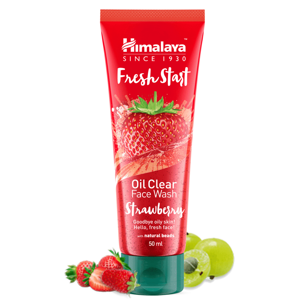 Очищающее средство для лица с клубникой Хималая, 50мл, Fresh Start Oil Clear Strawberry  Face Wash Himalaya, 50ml — купить в интернет-магазине