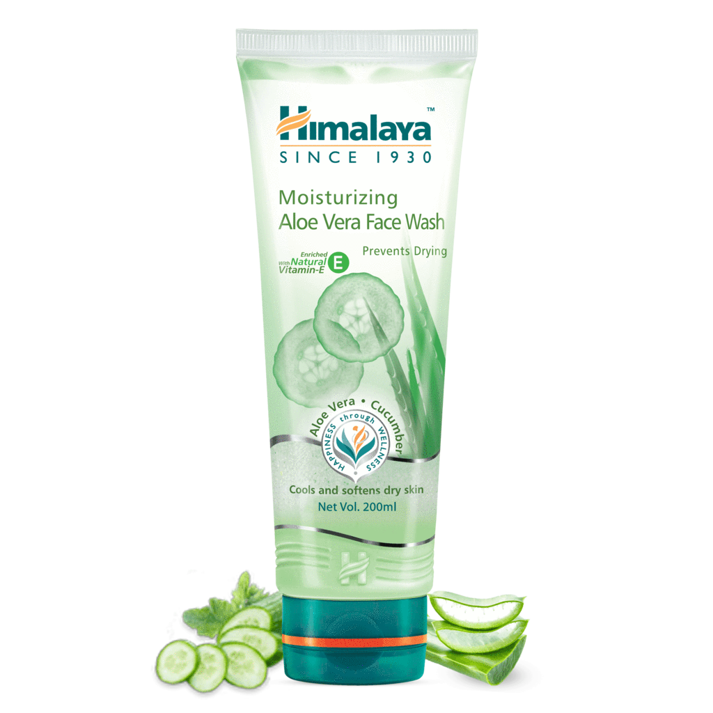 Увлажняющее средство для умывания с Алоэ Вера, Хималая, 200мл, Moisturizing Aloe Vera Face Wash, Himalaya, 200ml — купить в интернет-магазине